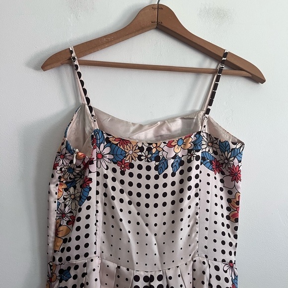 Tibi Y2K Vintage Inspired Cottagecore Silk Floral Strappy Cami Dress - Picture 7 of 12